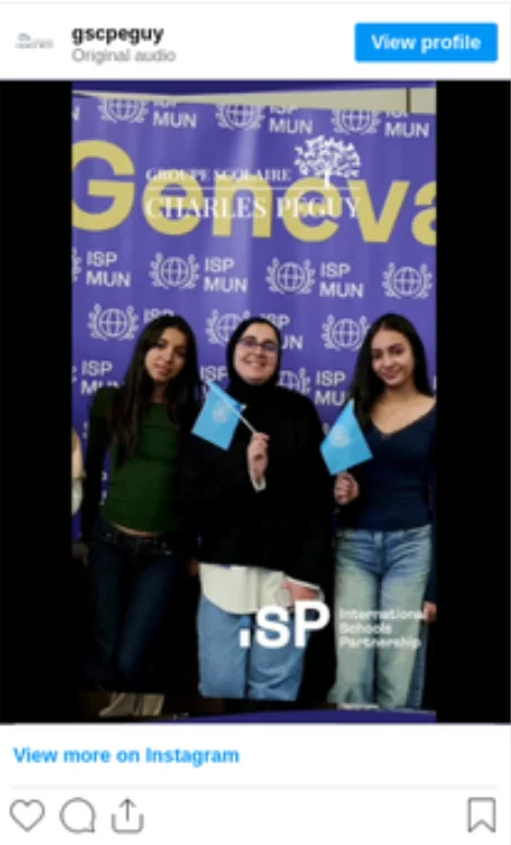 Participation prestigieuse de nos quatre ambassadeurs au MUN de Genève 🇨🇭